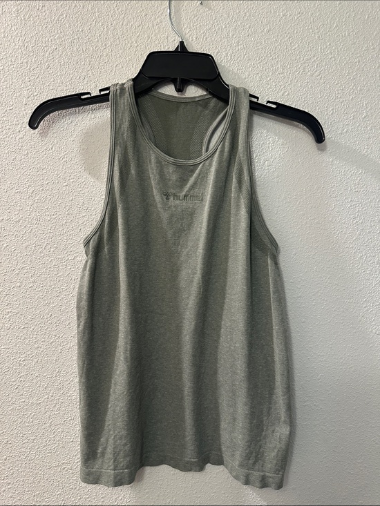Hummel Tops - Hummel Sage Green Athletic racer back Tank Top